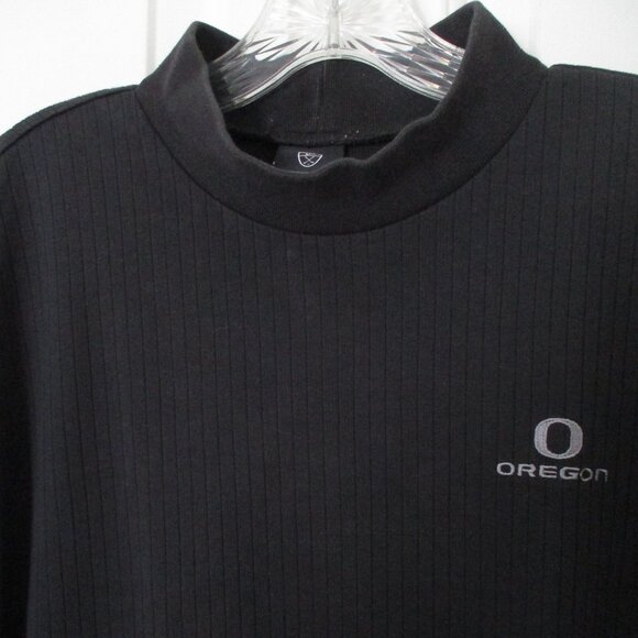 Nike Dri-Fit Mens L/S Black Mock-Turtle "Oregon" Underlayer Golf Shirt - Large - Picture 1 of 3